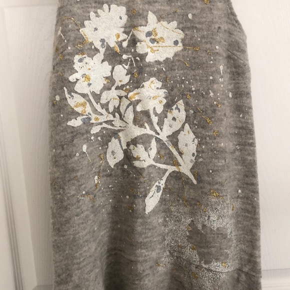 Anthropologie Afterlight Gray Wool and Gold Dress - Picture 5 of 5